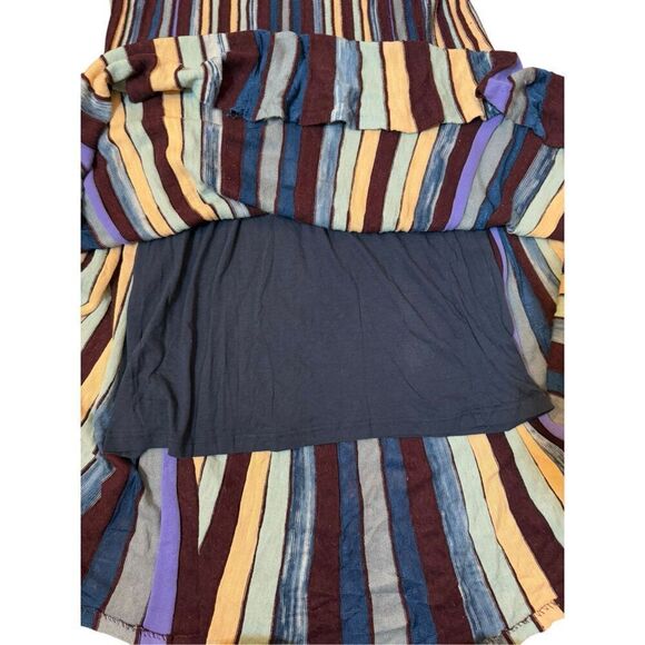 MOTH Anthropologie Womens Nora Colorful Stripe Sweater Dress Alpaca Wool S - Picture 5 of 10